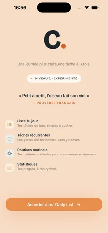 Clearly — écran 1