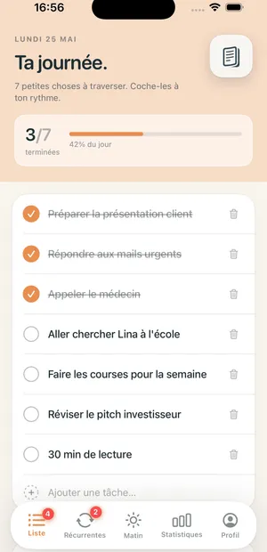 Clearly — écran 2
