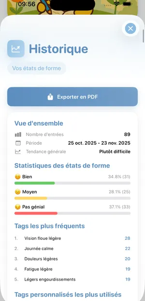 SEP Tracker — écran 2