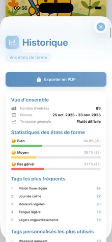SEP Tracker — écran 2