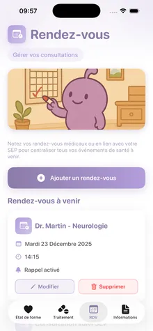 SEP Tracker — écran 4